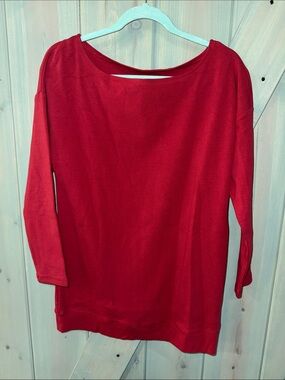 Sew sassy women’s red tunic sweater size S NWOT